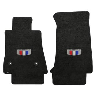 Lloyd Mats® - Velourtex™ Custom Fit 1st Row Ebony Floor Mats With Camaro Shield Logo