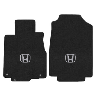 Lloyd Mats® - Velourtex™ Custom Fit 1st Row Ebony Floor Mats With H Silver Logo
