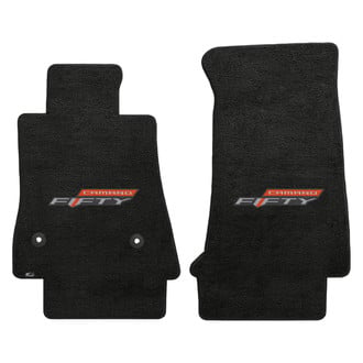 Lloyd Mats® - Velourtex™ Custom Fit 1st Row Ebony Floor Mats With 50th Anniversary Logo