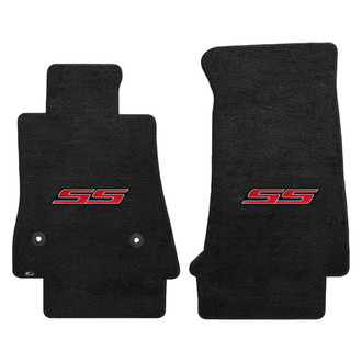 Lloyd Mats® - Velourtex™ Custom Fit 1st Row Ebony Floor Mats With SS Red Logo