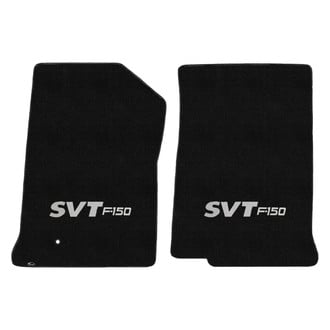 Lloyd Mats® - Velourtex™ Custom Fit 1st Row Black Floor Mats With SVT Logo