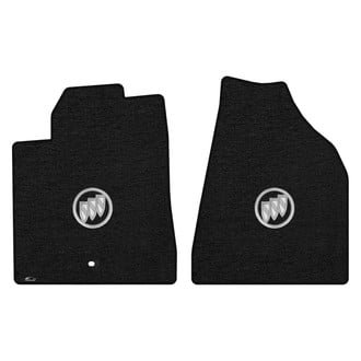 Lloyd Mats® - Velourtex™ Custom Fit 1st Row Ebony Floor Mats With Silver Shield Logo