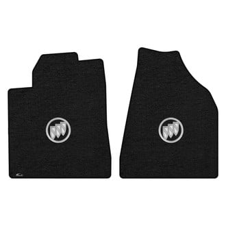 Lloyd Mats® - Velourtex™ Custom Fit 1st Row Ebony Floor Mats With Silver Shield Logo
