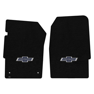 Lloyd Mats® - Velourtex™ Custom Fit 1st Row Black Floor Mats With 100 Centennial Logo
