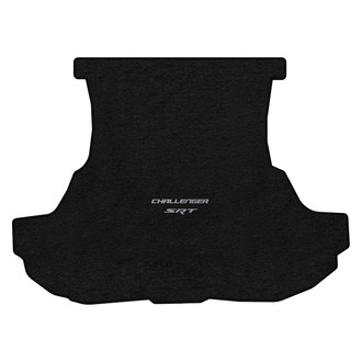 Lloyd Mats® - Velourtex™ Custom Fit Ebony Cargo Mat With Challenger & SRT Silver Double Logo
