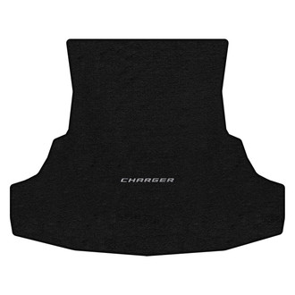 Lloyd Mats® - Velourtex™ Custom Fit Ebony Cargo Mat With Charger Silver Logo