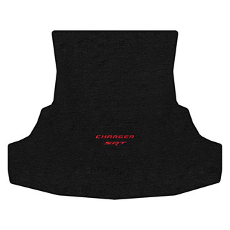 Lloyd Mats® - Velourtex™ Custom Fit Ebony Cargo Mat With Red Charger & SRT Double Logo