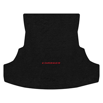 Lloyd Mats® - Velourtex™ Custom Fit Ebony Cargo Mat With Charger Red Logo