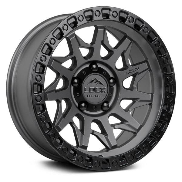 LOCK OFF-ROAD® - LUNATIC Matte Gray with Black Ring