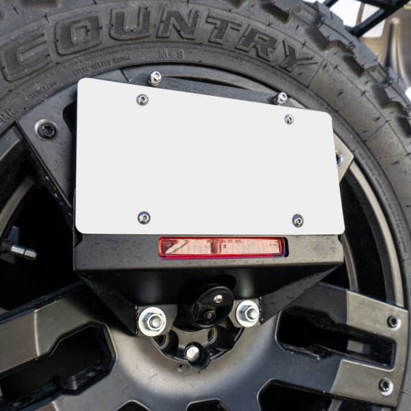 Lod Offroad® - Black Powder Coated Spare Tire License Plate Relocation Kit