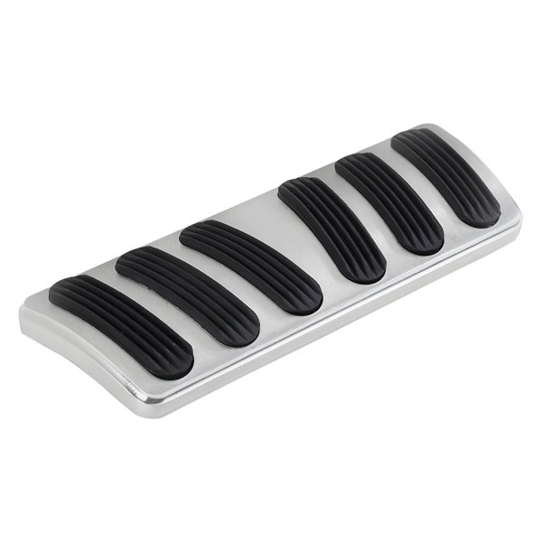 Lokar® - Billet Aluminum Curved Automatic Brake Pedal Pad with Rubber Inserts