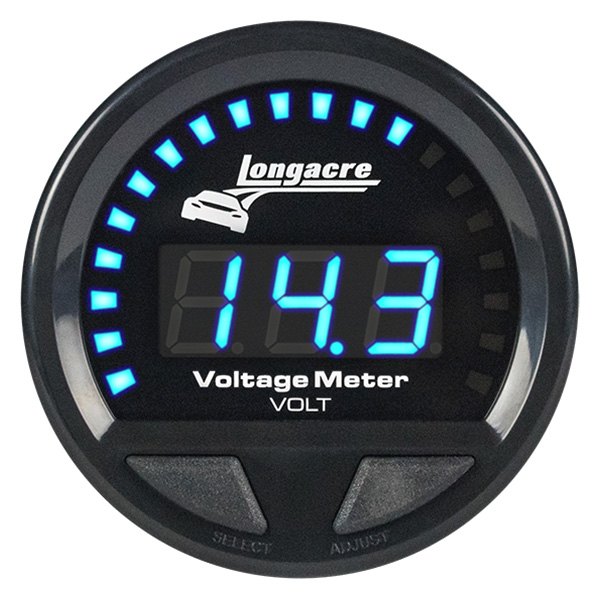 Longacre® - Digital Elite Waterproof Voltmeter Gauge