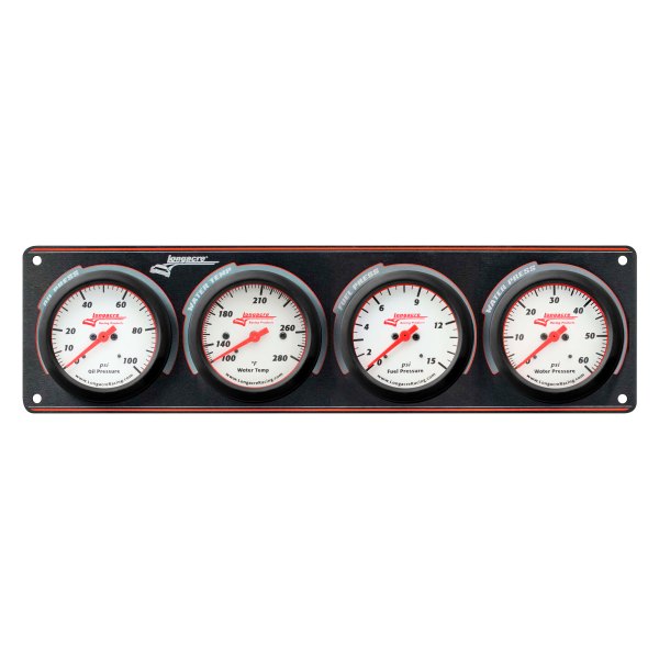 Longacre® - 4-Gauge Panel (Oil Pressure/Water Temp/Fuel Pressure/Water Pressure)
