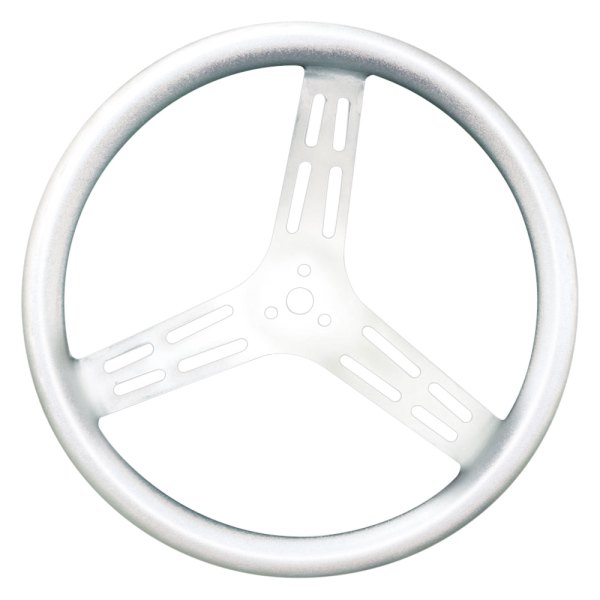 Longacre® - Uncoated Undrilled Ultra Lightweight Aluminum Silver Steering Wheel with Bump Grip