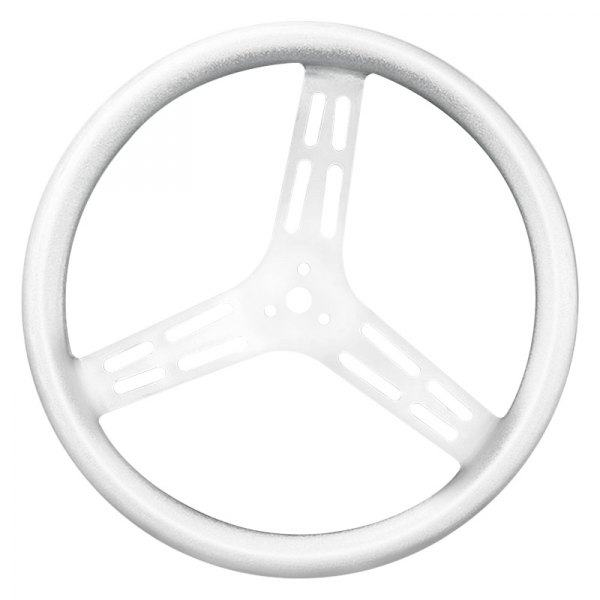Longacre® - Uncoated Undrilled Ultra Lightweight Aluminum Silver Steering Wheel with Smooth Grip