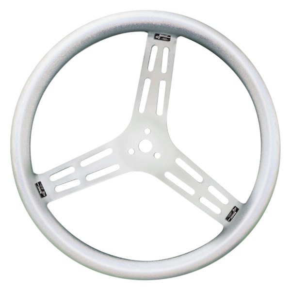 Longacre® - Uncoated Undrilled Ultra Lightweight Aluminum Silver Steering Wheel with Smooth Grip
