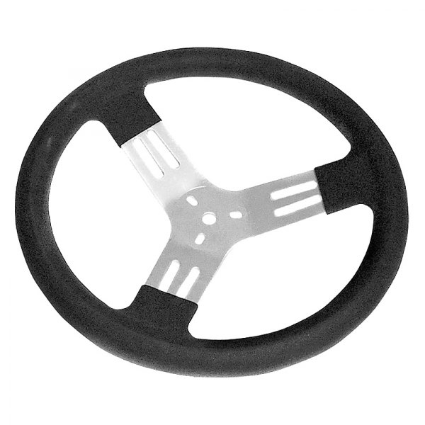 Longacre® - Kart Smooth Grip Style Steel Black Steering Wheel