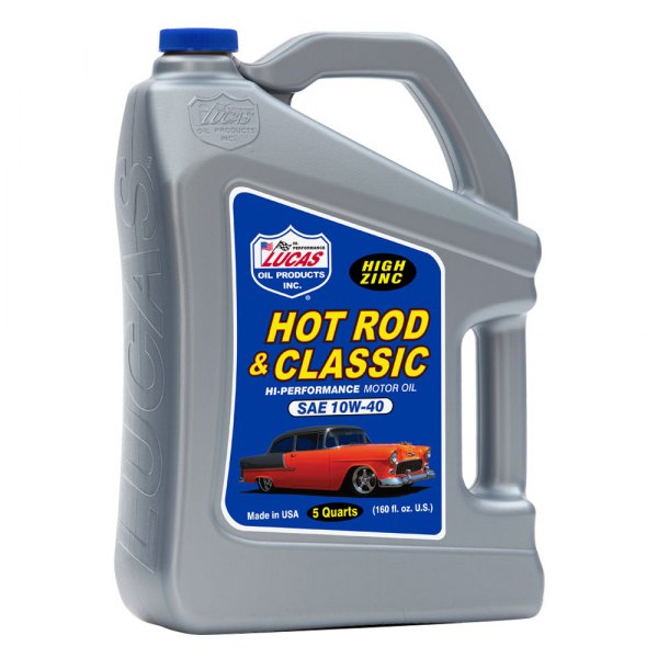 Lucas Oil® - SAE 10W-40 Conventional Hot Rod & Classic Car Motor Oil, 5 Quarts