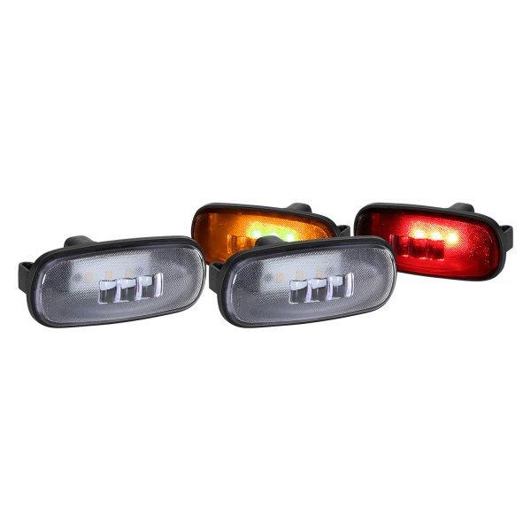 Lumen® - Rear Black LED Side Marker Lights, Dodge Ram 1500
