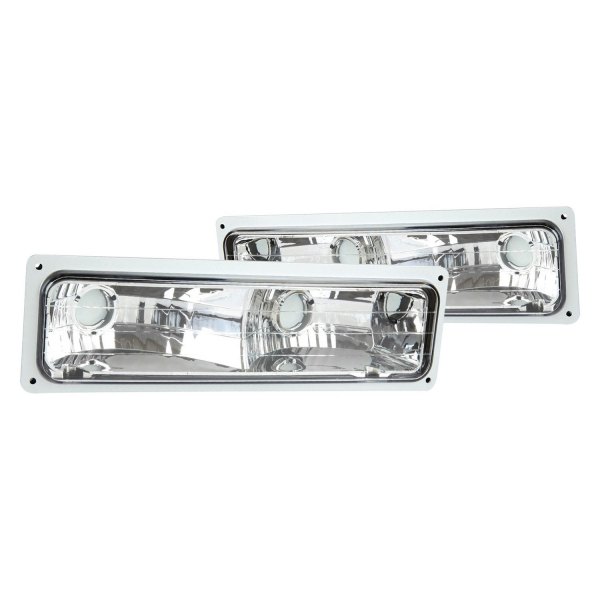 Lumen® - Chrome Crystal Turn Signal/Parking Lights, Chevy CK Pickup