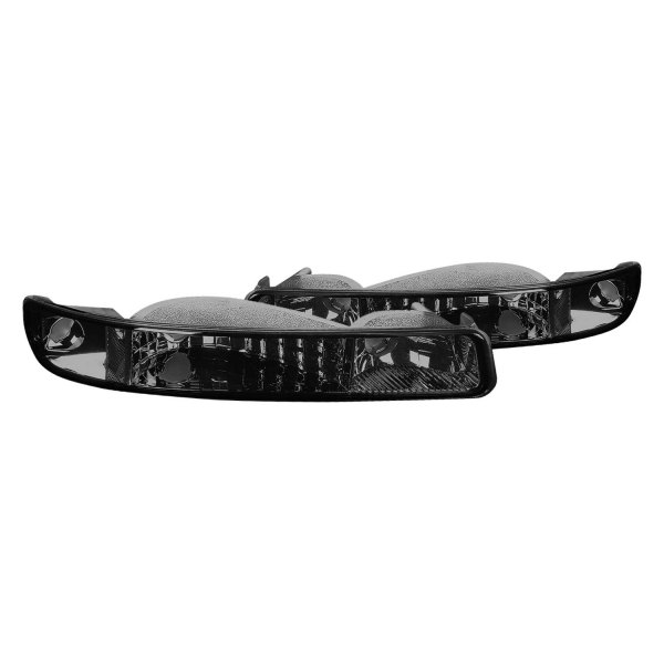 Lumen® - Black/Smoke Crystal Turn Signal/Parking Lights, GMC Sierra