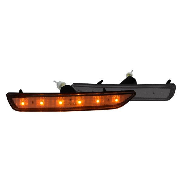 Lumen® - Chrome/Smoke LED Side Marker Lights, Ford Mustang