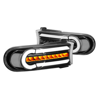 Lumen® - Sequential Black LED Turn Signal/Corner Lights with DRL