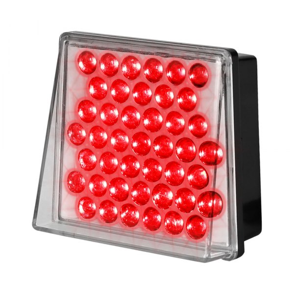 Lumen® - 80mm/3.14" x 70mm/2.75" Chrome/Red LED 3rd Brake Light