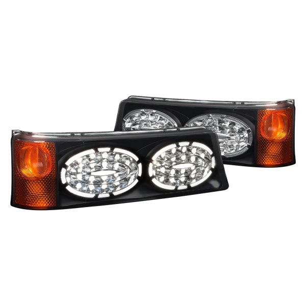 Lumen® - LED Look Black/Smoke/Amber Turn Signal/Parking Lights