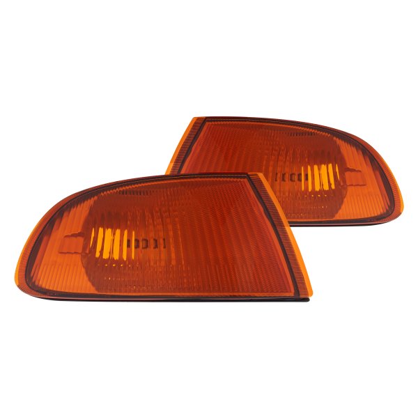 Lumen® - Chrome/Amber Factory Style Turn Signal/Corner Lights, Honda Civic