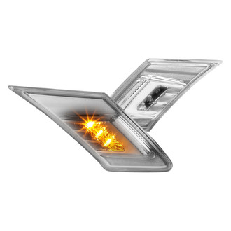 Lumen® - Chrome LED Side Marker Lights with DRL Bar
