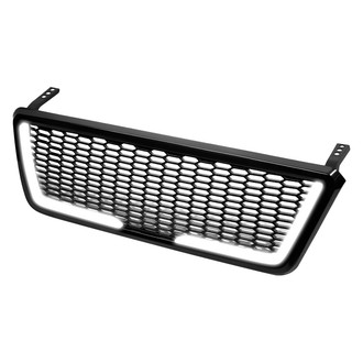 Lumen® - 1-Pc Black Honeycomb Mesh Main Grille with LED DRL Lights