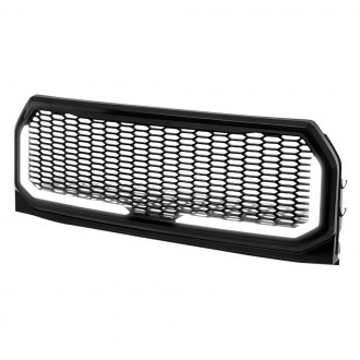 Lumen® - 1-Pc Black Honeycomb Mesh Main Grille with LED DRL Lights