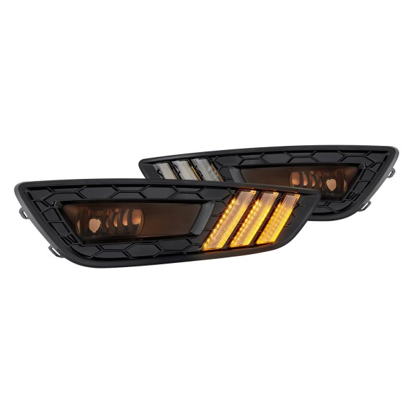 Lumen® - Smoke Fog Lights with Switchback LED DRL, Ford Focus