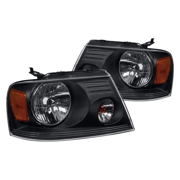 Lumen® - Black Euro Headlights, Ford F-150