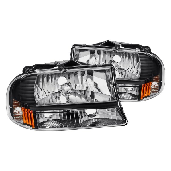 Lumen® - Black Euro Headlights, Dodge Durango