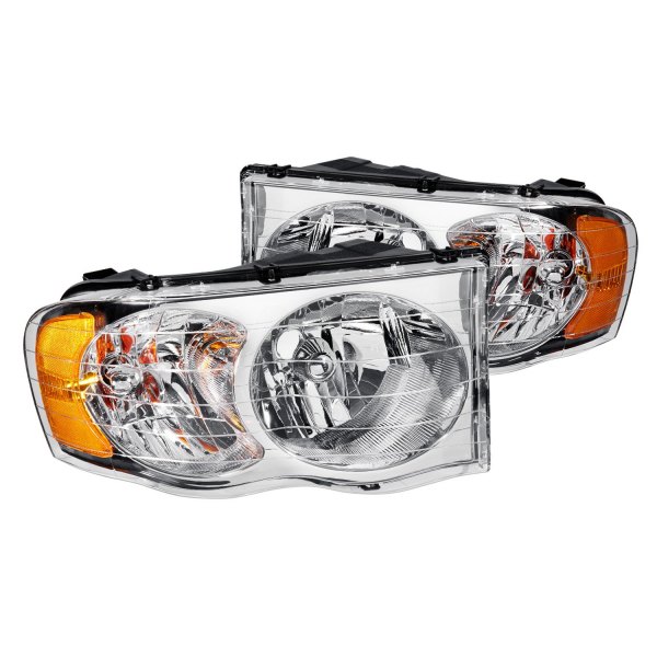 Lumen® - Chrome Euro Headlights, Dodge Ram