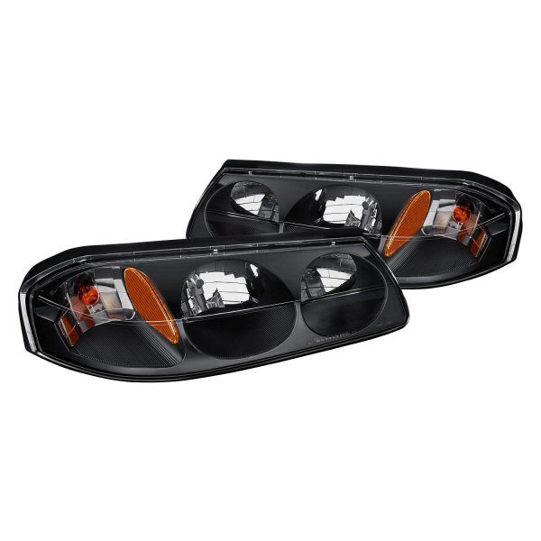 Lumen® - Black Euro Headlights, Chevy Impala