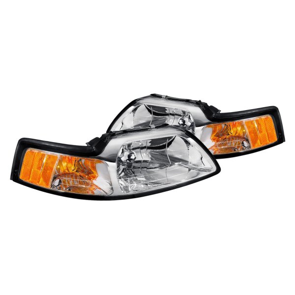 Lumen® - Chrome Factory Style Headlights, Ford Mustang