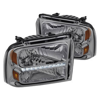Lumen® - Chrome/Smoke Euro Headlights with Parking LEDs