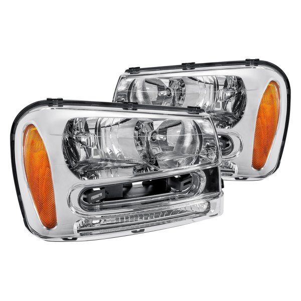 Lumen® - Chrome Euro Headlights, Chevy Trailblazer