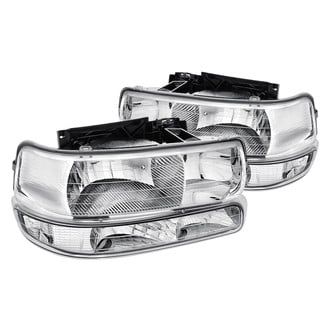 Lumen® - Chrome Euro Headlights with Bumper Lights