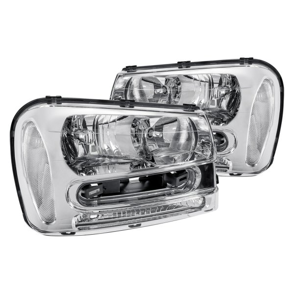 Lumen® - Chrome Euro Headlights, Chevy Trailblazer