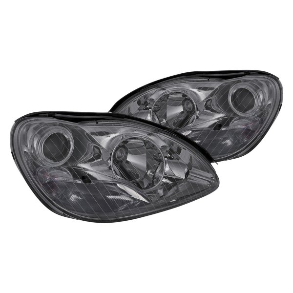 Lumen® - Chrome/Smoke Projector Headlights, Mercedes S Class