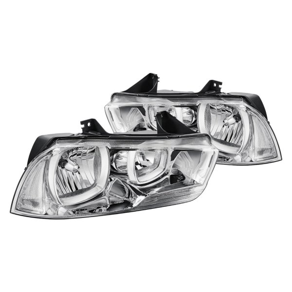 Lumen® - Chrome Euro Headlights, Dodge Charger