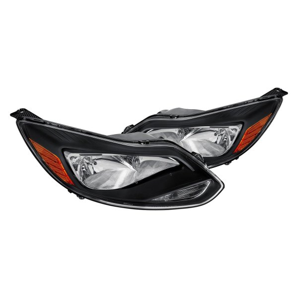 Lumen® - Black Factory Style Headlights, Ford Focus