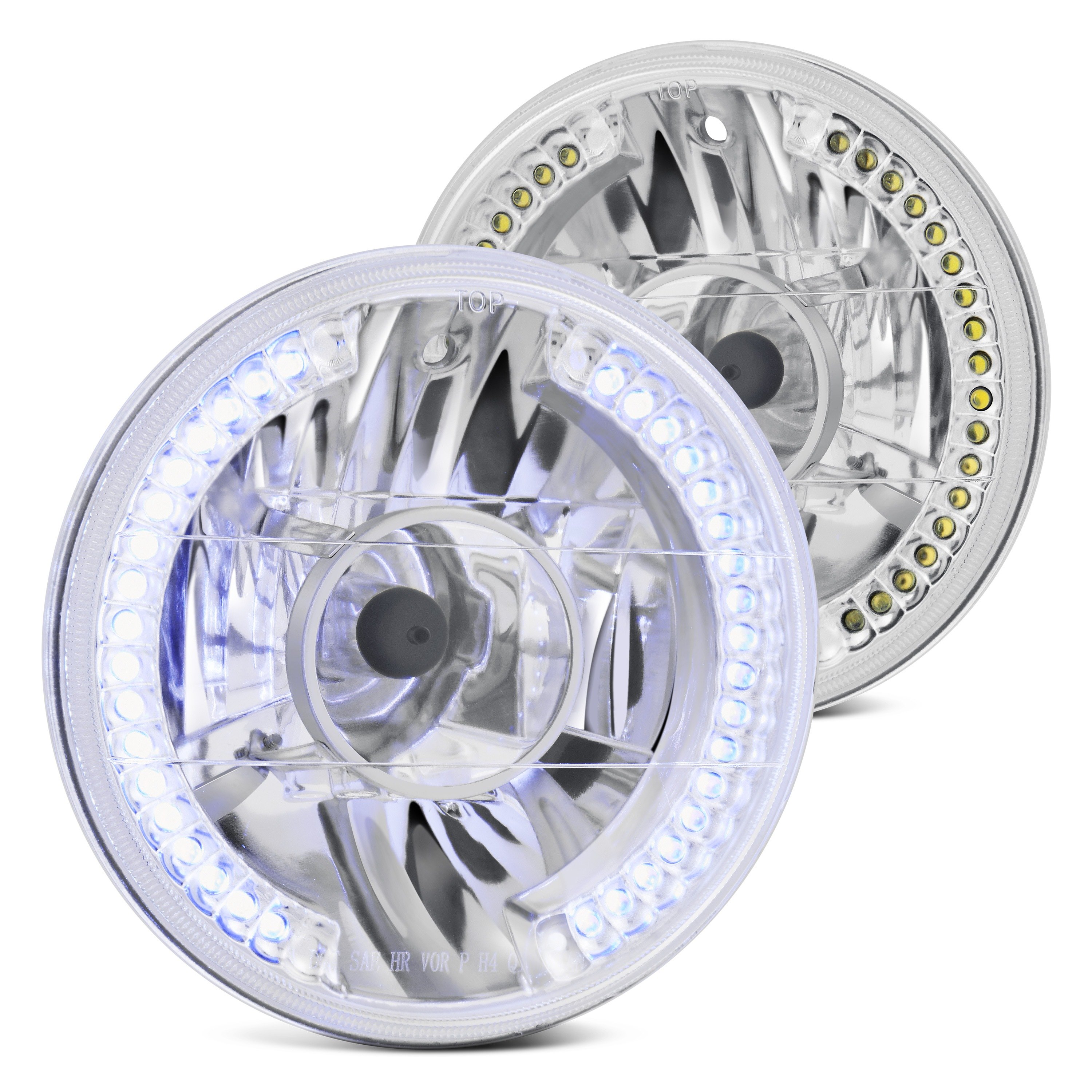 Lumen® - Buick Century 1975 7” Round Chrome LED Halo Projector Headlights