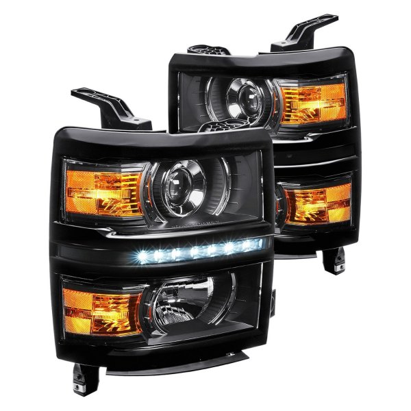 Lumen® - Black Projector Headlights with LED DRL