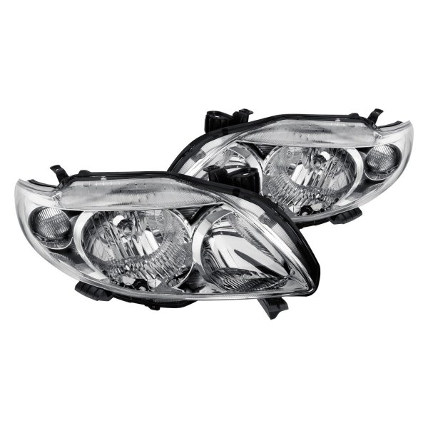 Lumen® - Chrome Factory Style Headlights, Toyota Corolla
