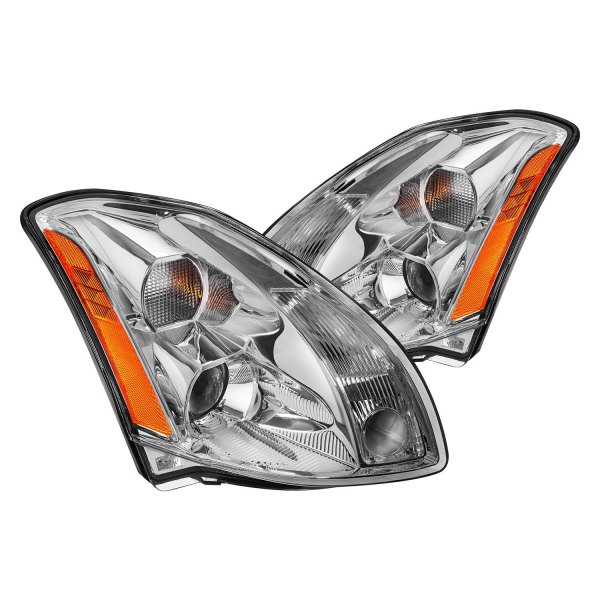 Lumen® - Chrome Projector Headlights, Nissan Maxima